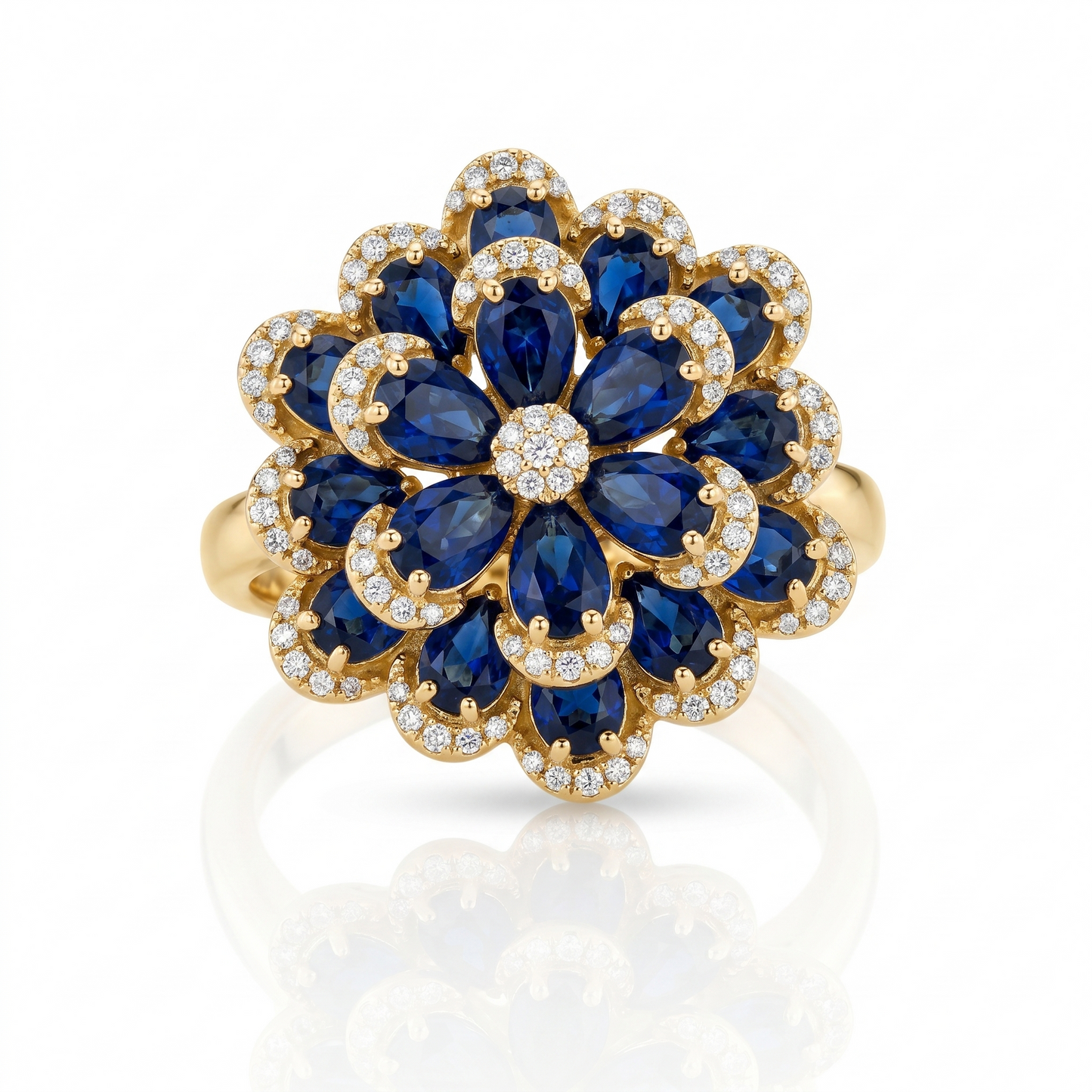 Alara Bloom Ring - Blue
