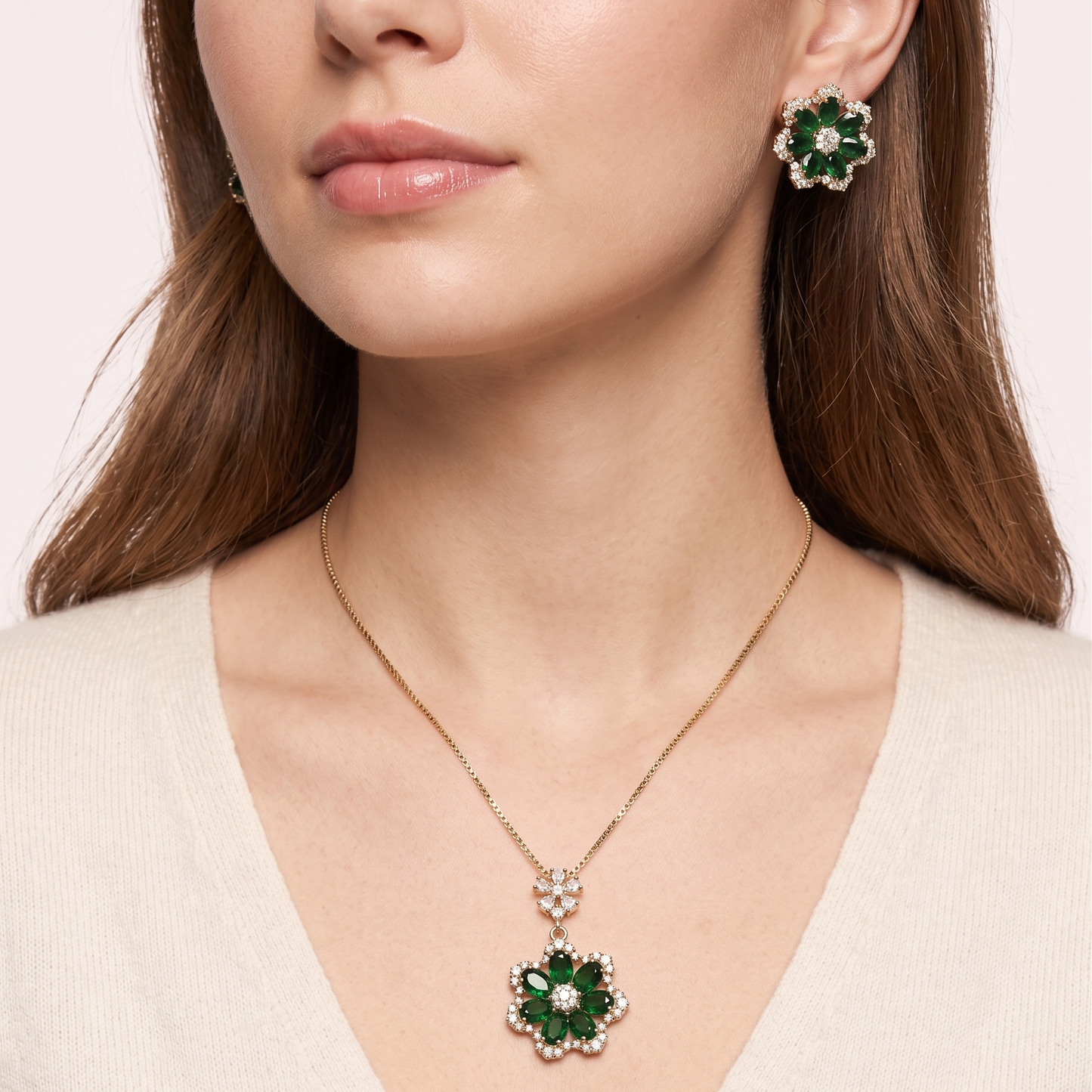 Arielle Pendant Set - Green
