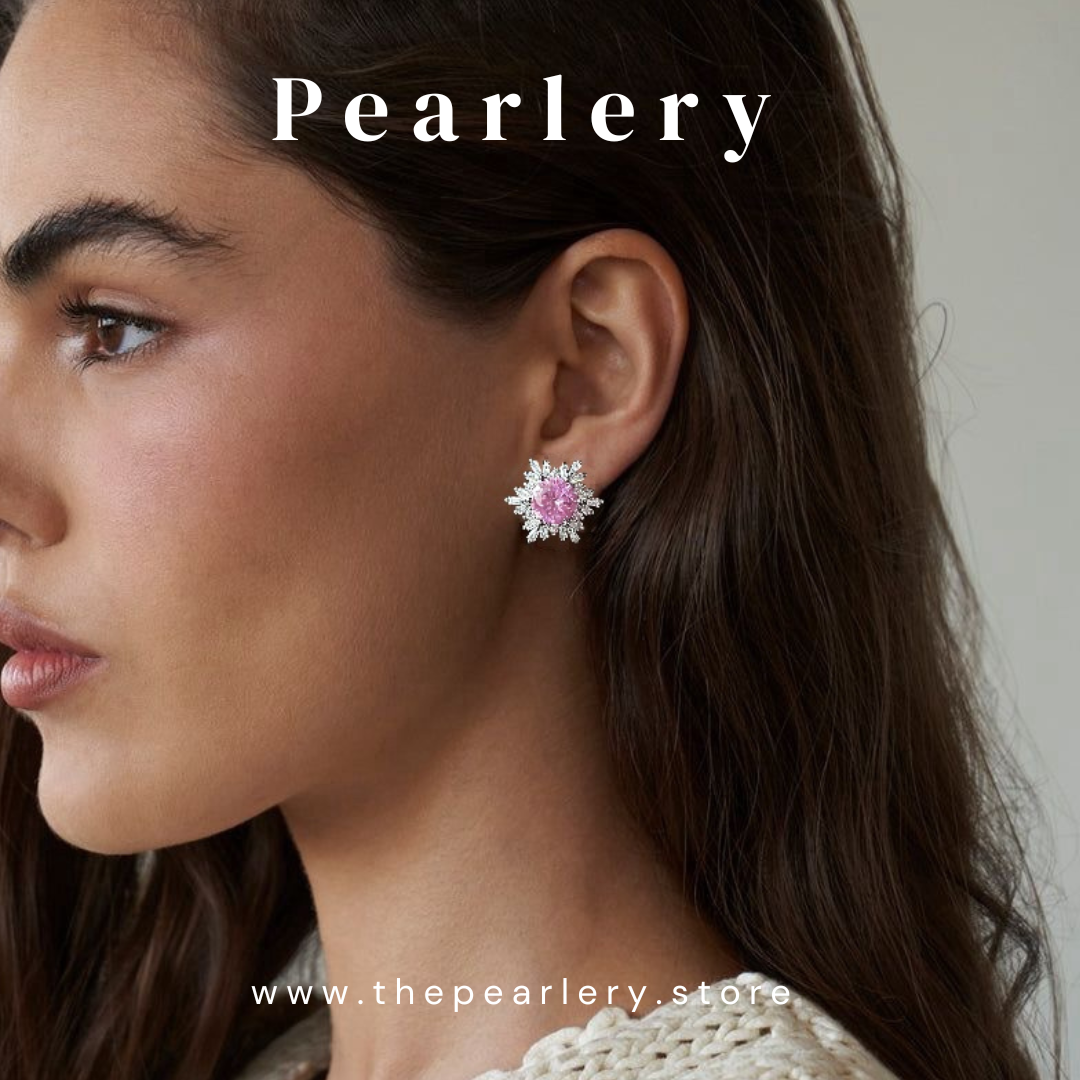 Rosé CZ Studs