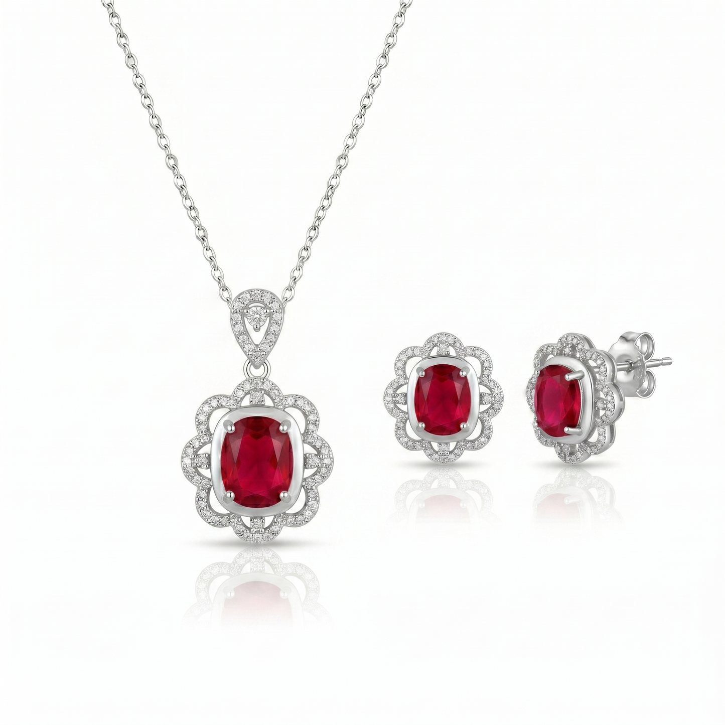 Zoya Pendant Set - Maroon