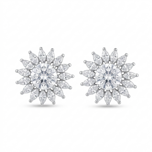 Sunflower CZ Studs