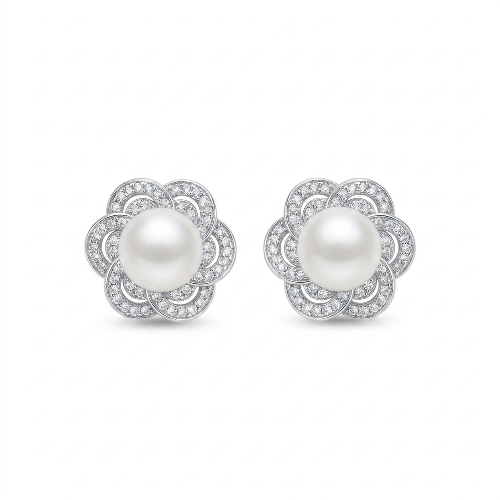 Daisy Pearl Earrings