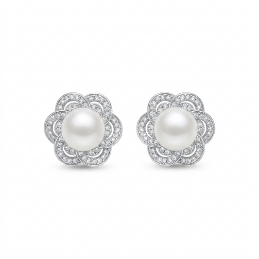 Daisy Pearl Earrings