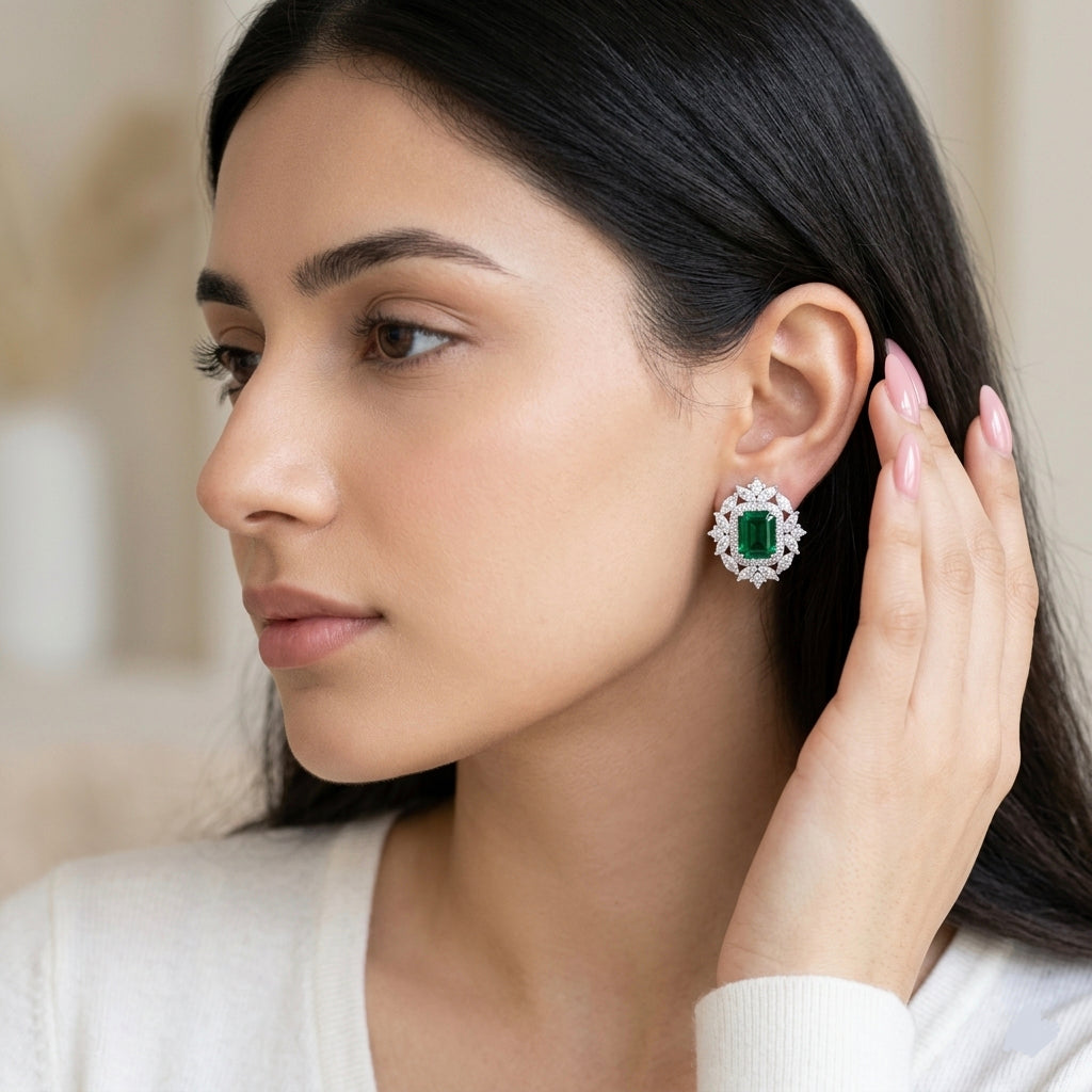 Emerald Muse Studs