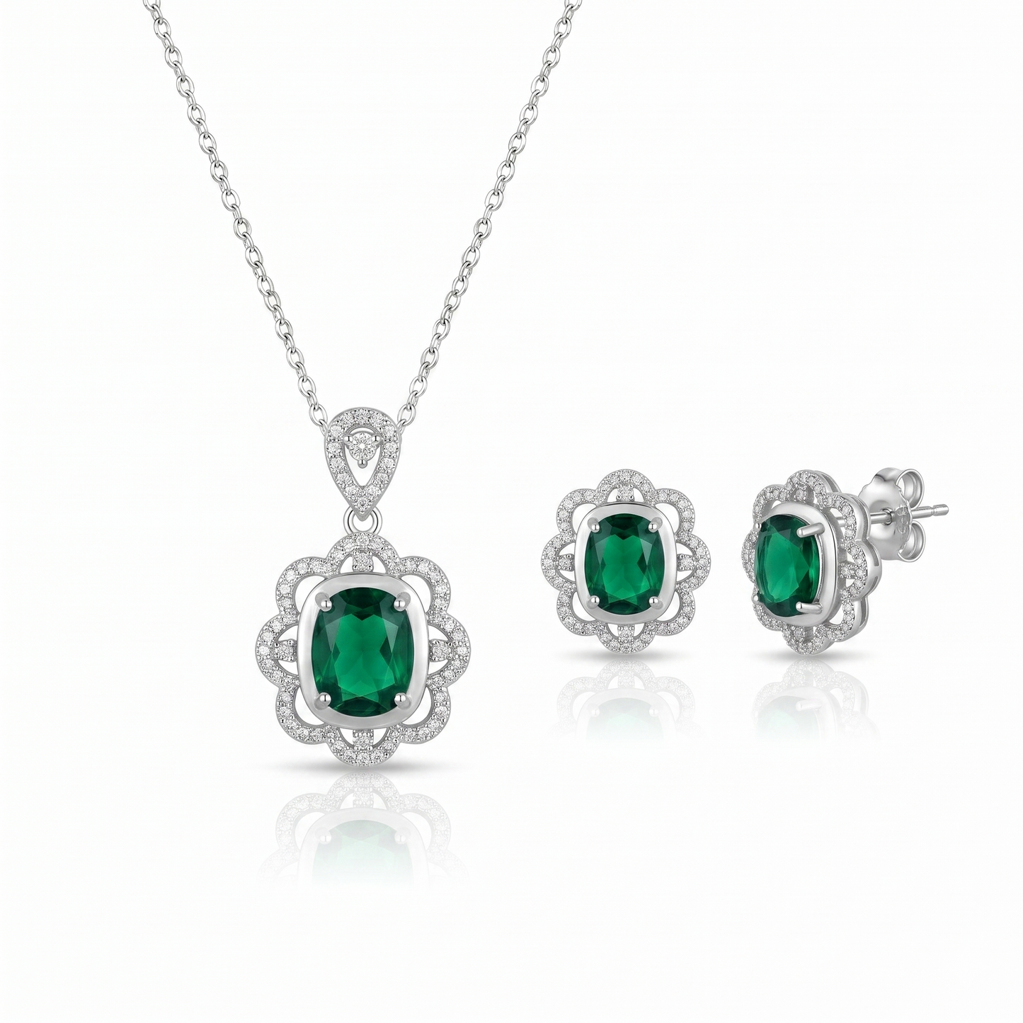 Zoya Pendant Set - Green
