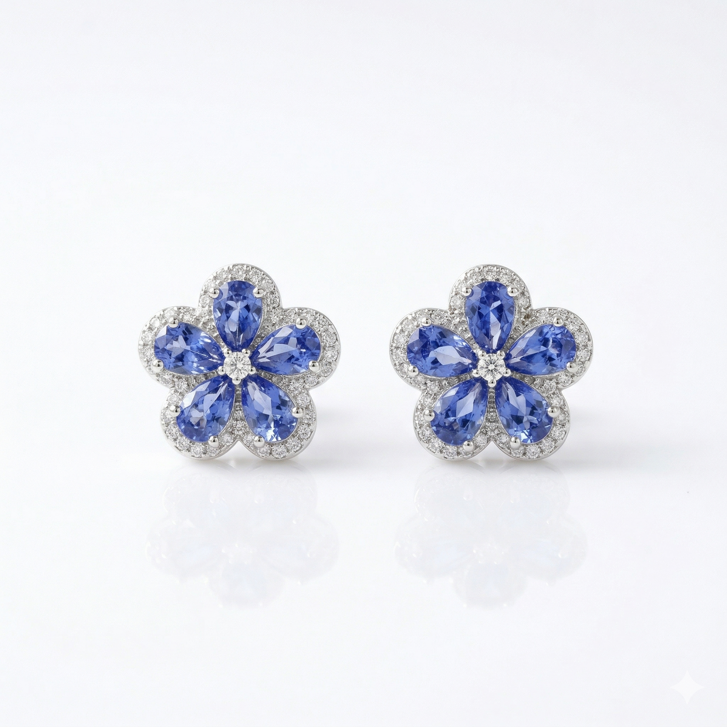 Sapphire Daisy Pair