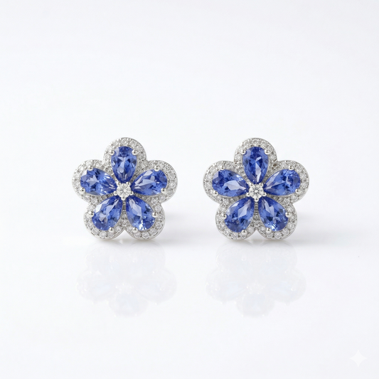 Sapphire Daisy Pair
