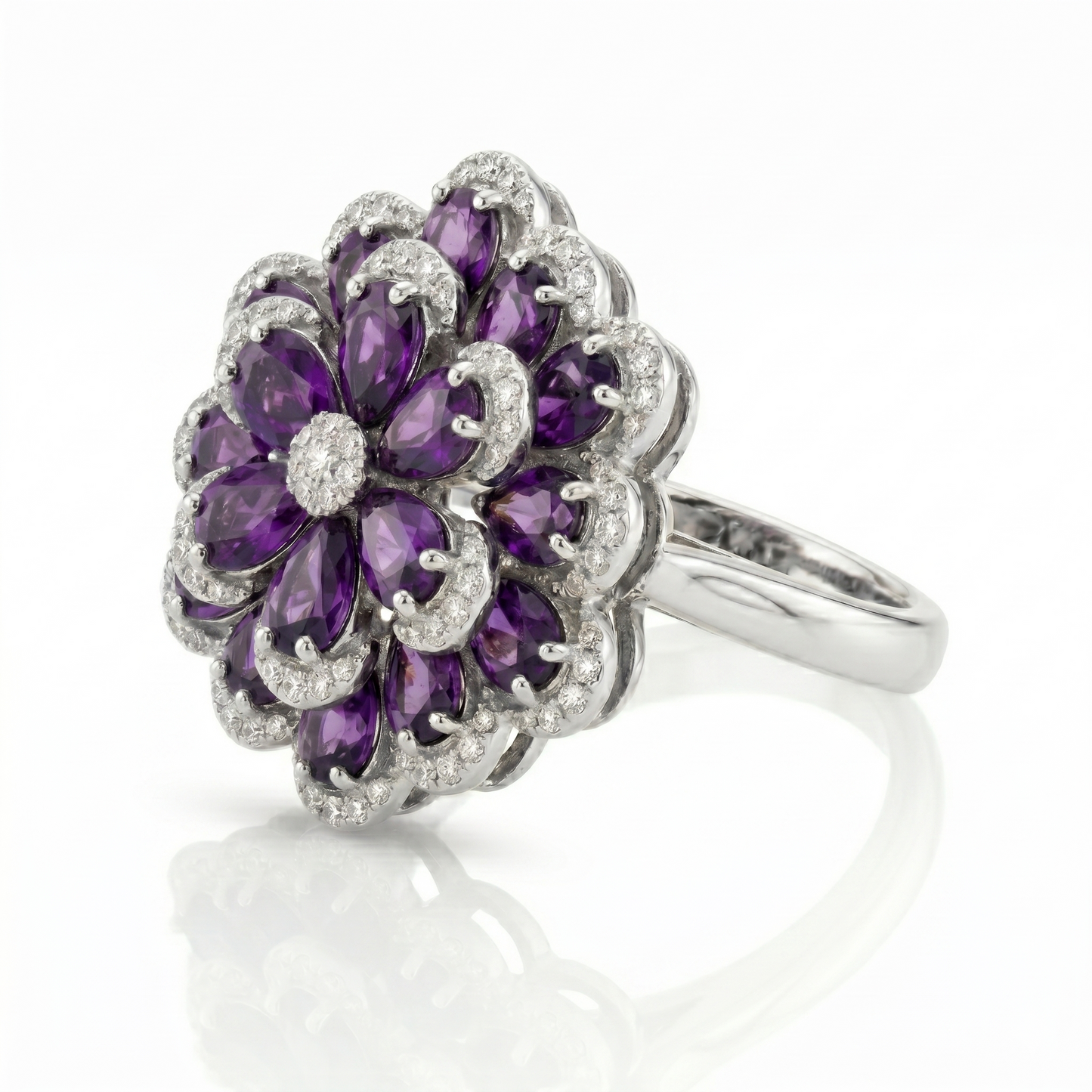 Aurelia Bloom Ring - Purple