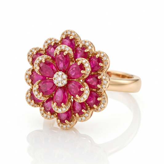 Alara Bloom Ring - Pink