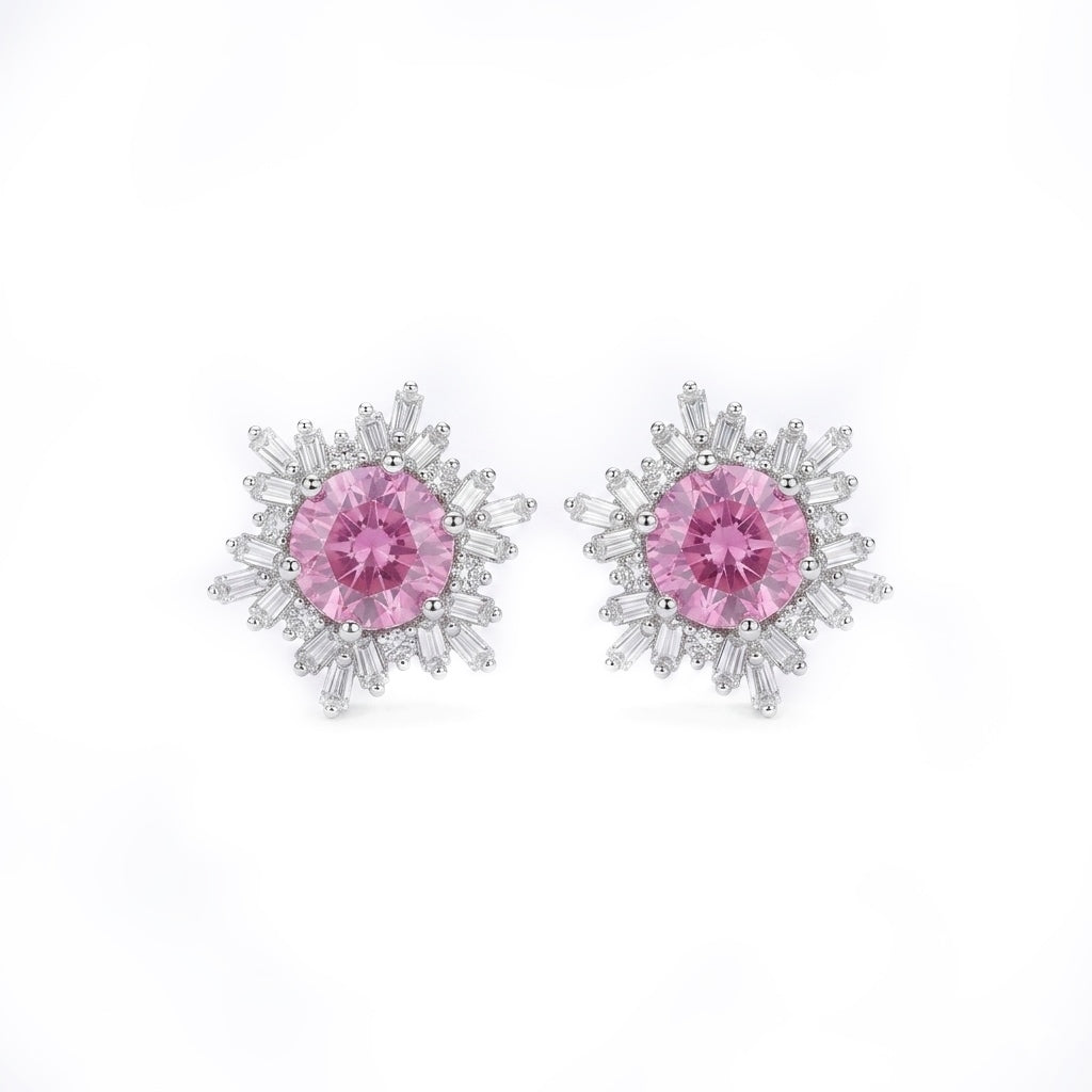 Rosé CZ Studs