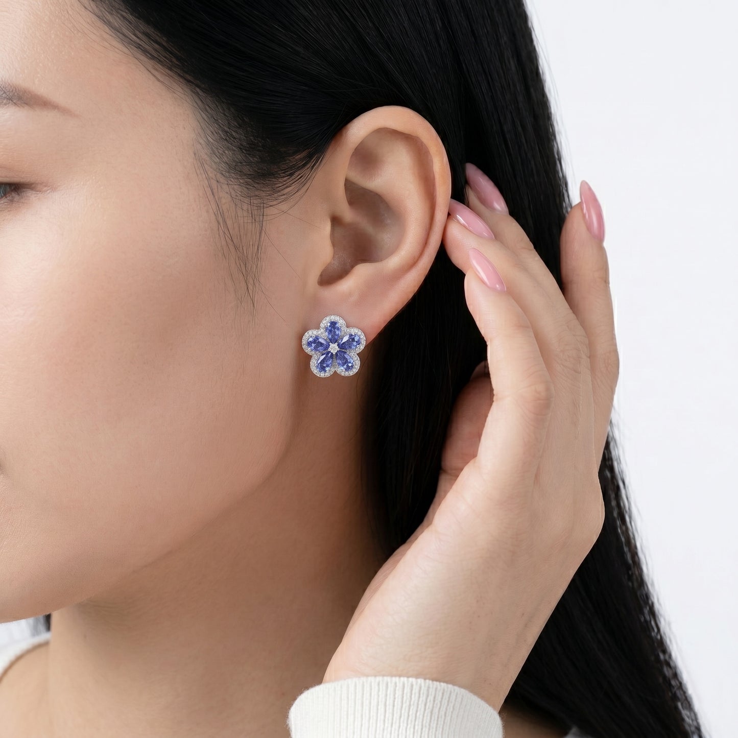 Sapphire Daisy Pair