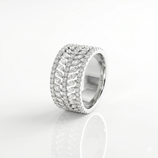 Gilded Eternity CZ Band Ring